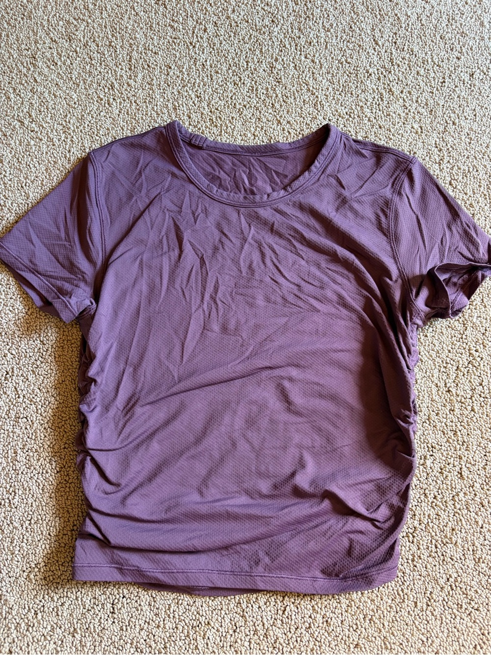 lululemon athletica Short Sleeve Ruched Side Tee in Plum
